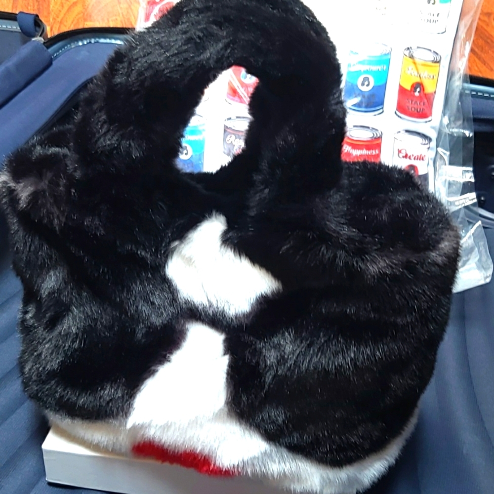 Alice+Olivia Stace face faux fluffy fur tote bag